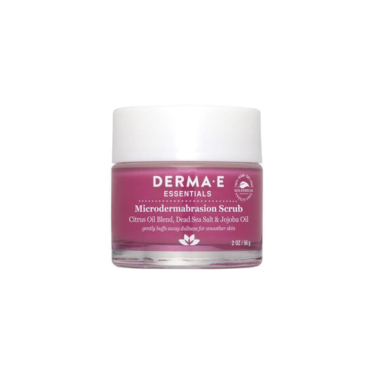 DERMA E Mikrodermabrasion-Peeling mit Totes Meer Salz und Zitrus-Ölen – Gesichtspeeling glättet, revitalisiert und erneuert – Ideal für Narben und Falten, 56 g