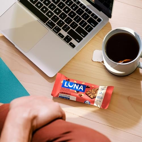 LUNA Bar – Chocolate Peppermint Stick – Glutenfreie Snackriegel – Proteinriegel mit Bio-Hafer – Non-GMO – 12er-Pack