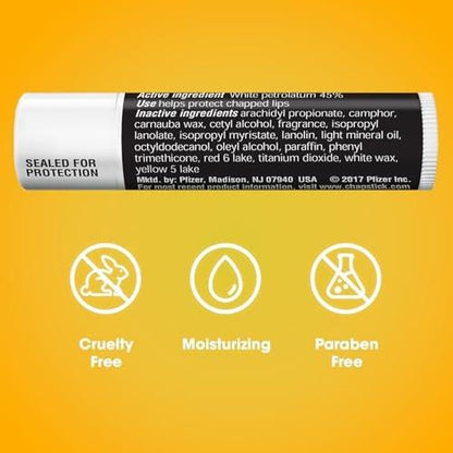 ChapStick Lippenbalsam Klassisch Original 24er-Pack – Feuchtigkeitsspender für trockene Lippen, 0,15 g pro Stück