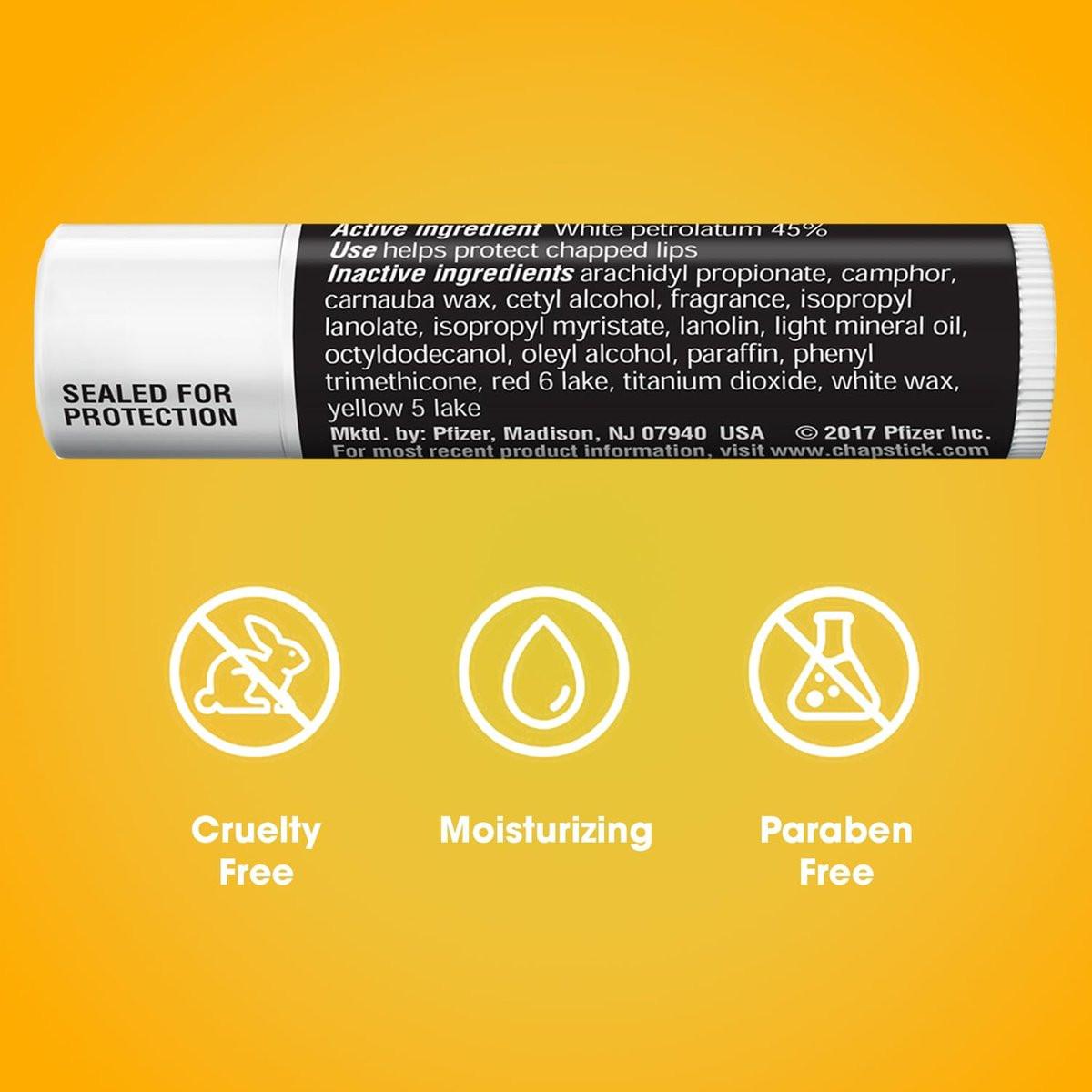 ChapStick Lippenbalsam Klassisch Original 24er-Pack – Feuchtigkeitsspender für trockene Lippen, 0,15 g pro Stück