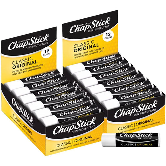 ChapStick Lippenbalsam Klassisch Original 24er-Pack – Feuchtigkeitsspender für trockene Lippen, 0,15 g pro Stück