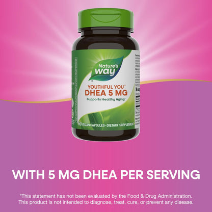 Nature's Way Youthful You DHEA 5 mg – 60 Kapseln zur Energieunterstützung