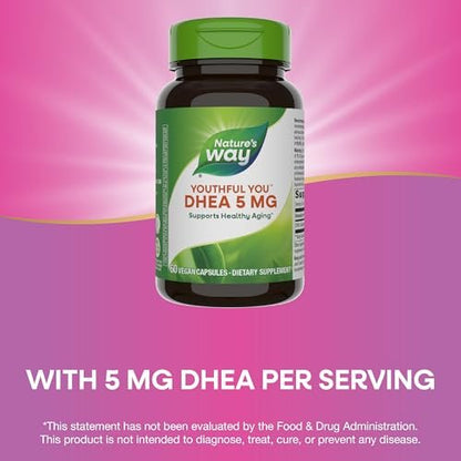 Nature's Way Youthful You DHEA 5 mg – 60 Kapseln zur Energieunterstützung