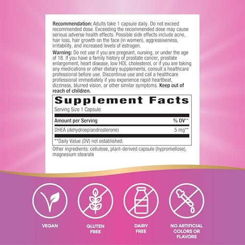 Nature's Way Youthful You DHEA 5 mg – 60 Kapseln zur Energieunterstützung