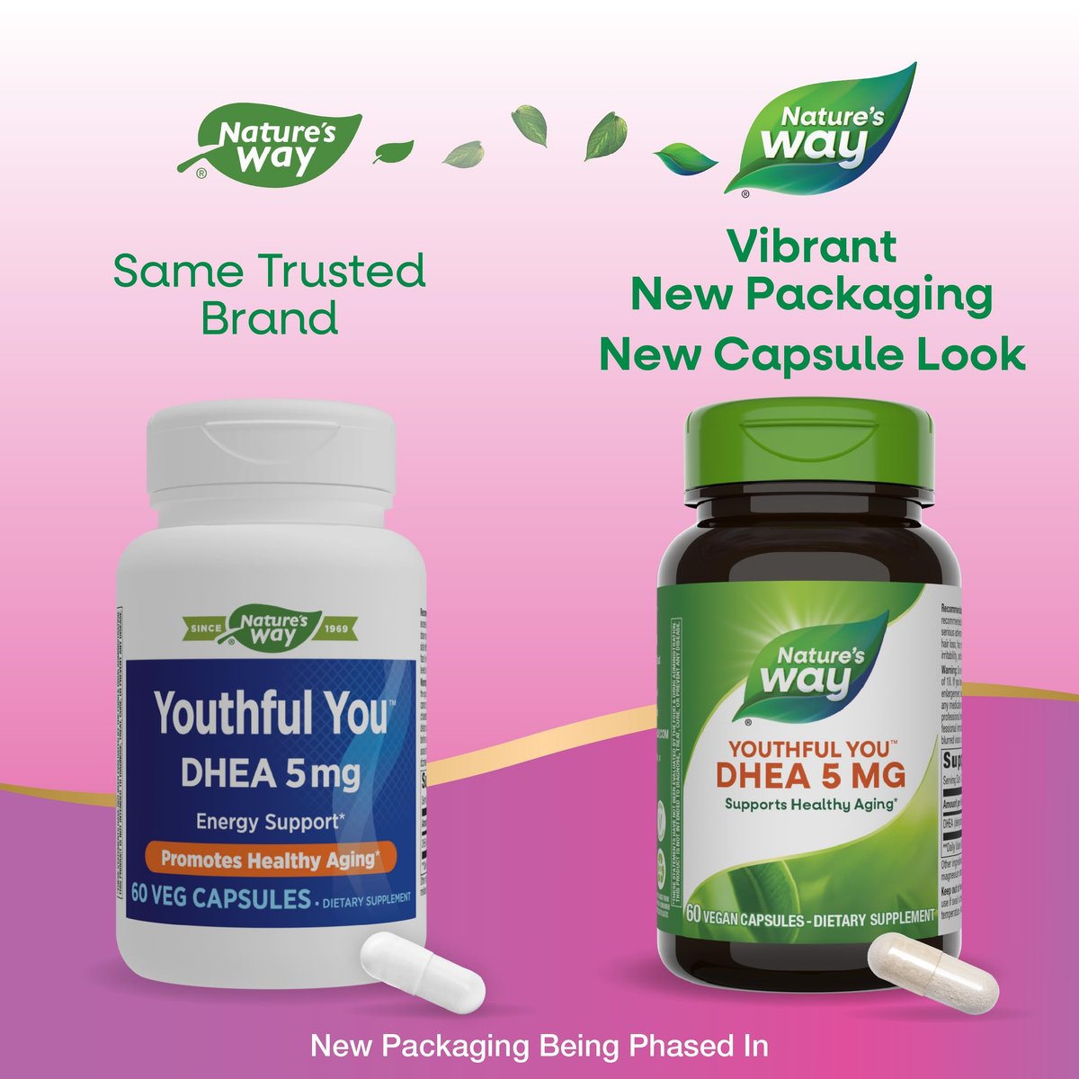 Nature's Way Youthful You DHEA 5 mg – 60 Kapseln zur Energieunterstützung