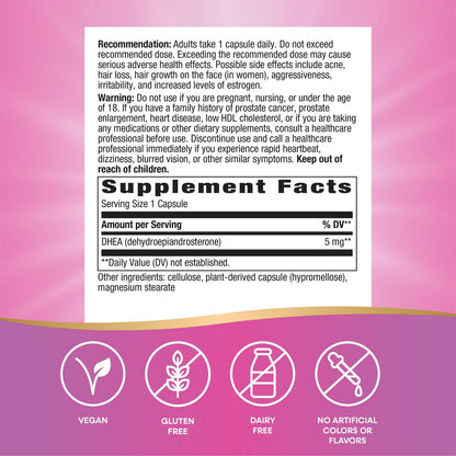 Nature's Way Youthful You DHEA 5 mg – 60 Kapseln zur Energieunterstützung
