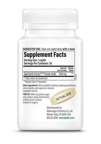 Kyolic Knoblauchextrakt Formula 250 – Einmal täglich 30 Kapseln für die Herz-Kreislauf-Gesundheit
