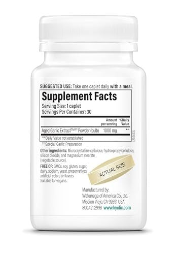 Kyolic Knoblauchextrakt Formula 250 – Einmal täglich 30 Kapseln für die Herz-Kreislauf-Gesundheit