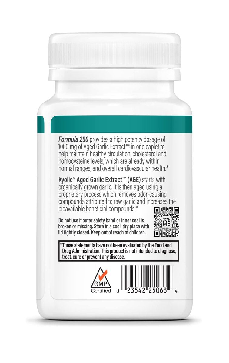 Kyolic Knoblauchextrakt Formula 250 – Einmal täglich 30 Kapseln für die Herz-Kreislauf-Gesundheit