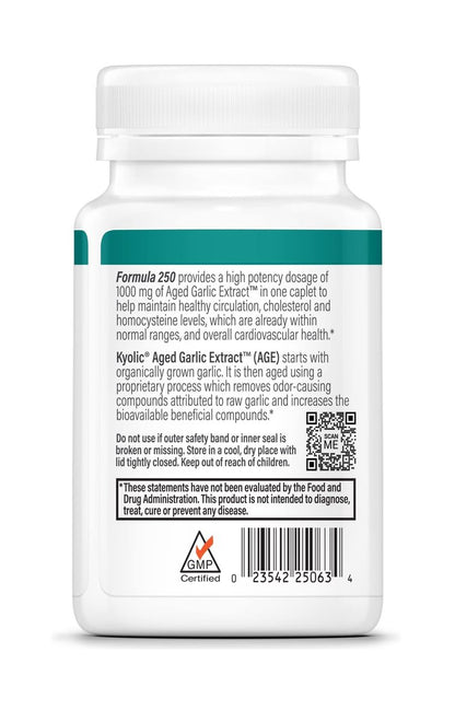 Kyolic Knoblauchextrakt Formula 250 – Einmal täglich 30 Kapseln für die Herz-Kreislauf-Gesundheit