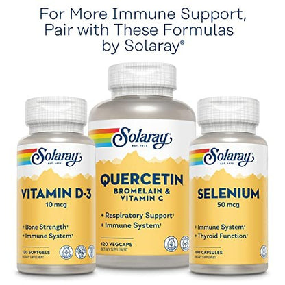 SOLARAY Vitamin B-Komplex 50 mg – Zellenergie-Vitamine für Stoffwechsel und Nervenunterstützung mit Vitamin B12, B1, B6, Niacin, Folsäure, Biotin und anderen B-Vitaminen – Vegan, 100 VegCaps