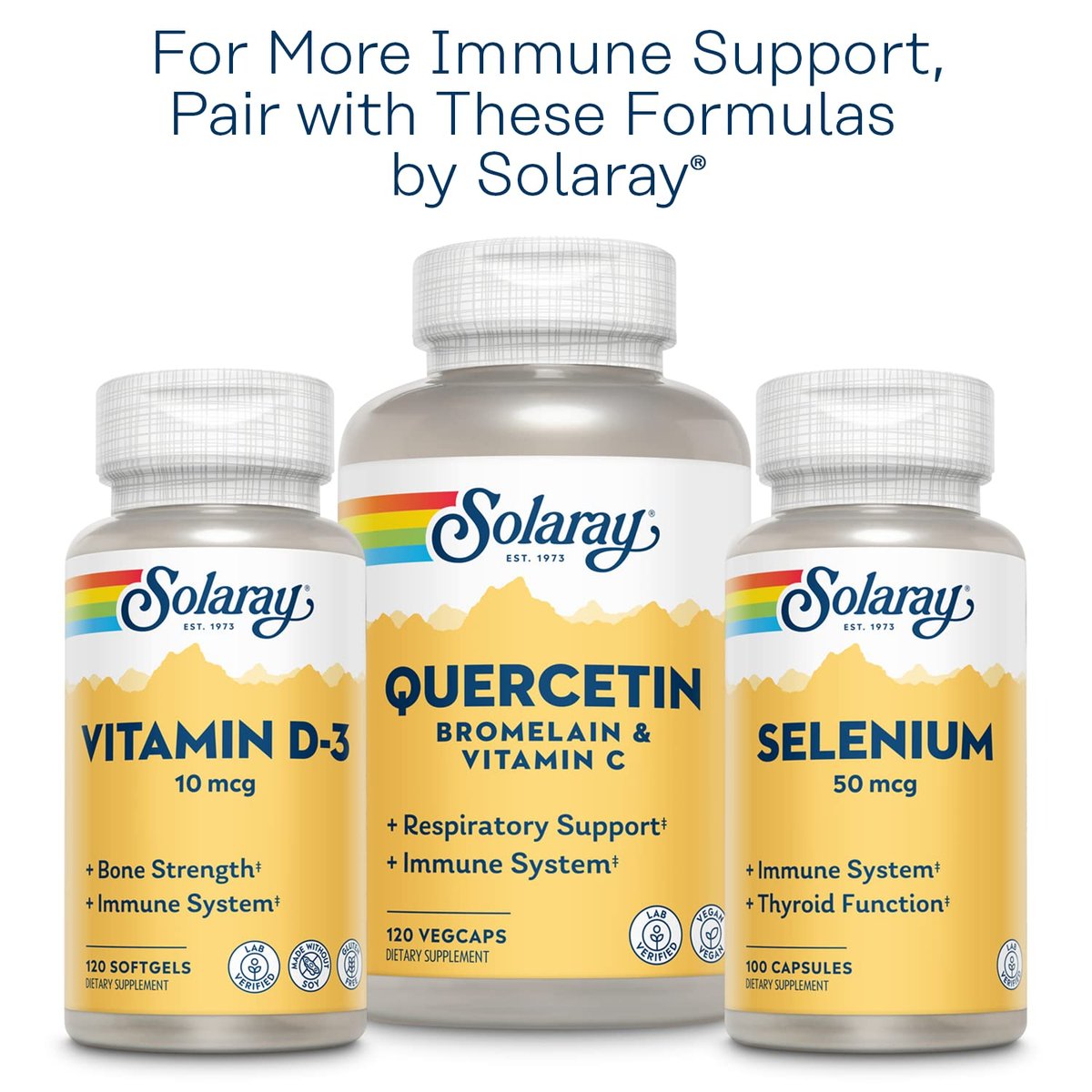 SOLARAY Zink 50mg Kapseln – Immununterstützung mit Kürbiskernen, 100 Stück, Vegan