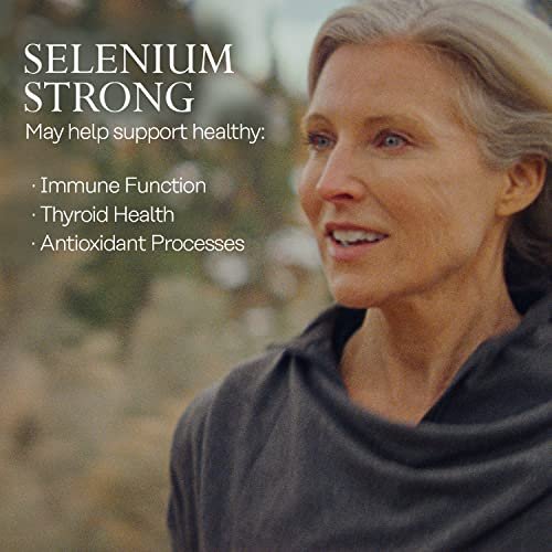 SOLARAY Selen 100 mcg Nahrungsergänzungsmittel für Frauen & Männer - Selen 100mcg Kapseln, Schilddrüsen- & Immununterstützung, Hefefrei, L-Selenomethionin, Antioxidans, Vegan - 90 Veg Kapseln