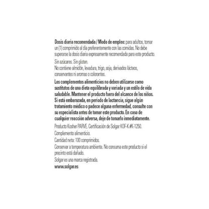 Solgar Vitamin B-12 100 mcg – 100 Tabletten, Nahrungsergänzungsmittel zur Unterstützung des Energiestoffwechsels