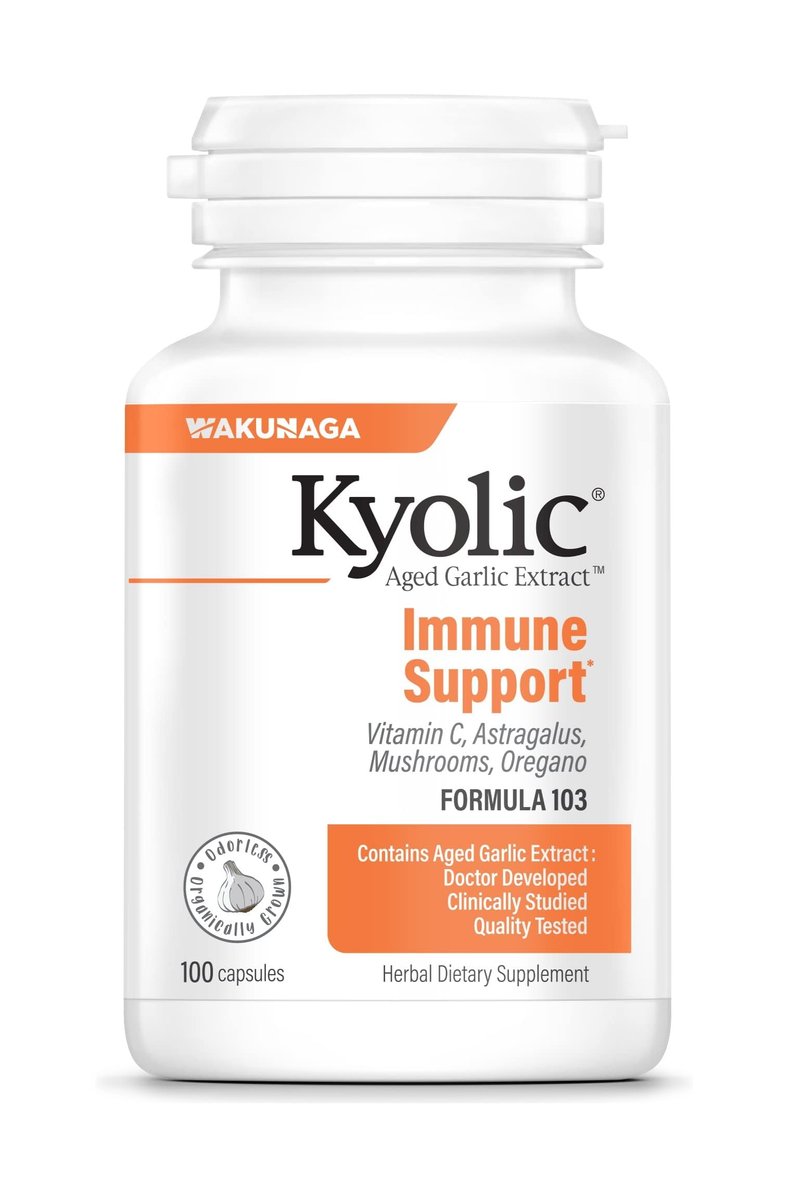 Kyolic gealterter Knoblauchextrakt Formula 103, Immununterstützung*, 100 Kapseln