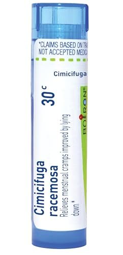 Boiron Cimicifuga Racemosa 30C – Homöopathisches Mittel bei Menstruationskrämpfen, verbessert durch Hinlegen – 80 Kügelchen
