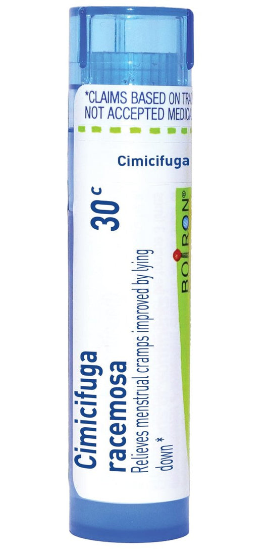 Boiron Cimicifuga Racemosa 30C – Homöopathisches Mittel bei Menstruationskrämpfen, verbessert durch Hinlegen – 80 Kügelchen