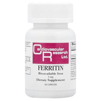 Ecological Formulas Ferritin Kapseln – 60 Kapseln, Hochwertiges Eisenpräparat