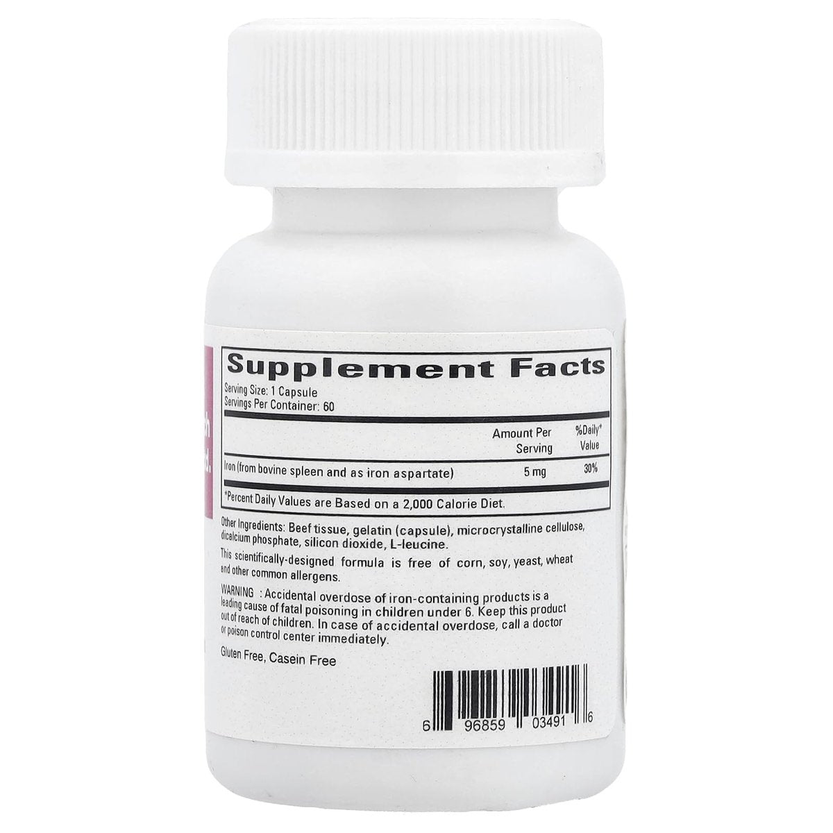 Ecological Formulas Ferritin Kapseln – 60 Kapseln, Hochwertiges Eisenpräparat