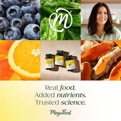 MegaFood Magnesium Glycinat, Citrat, Malat 300 mg – Hoch bioverfügbare Mischung zur Unterstützung von Herz, Nerven und Entspannung, Triple-Magnesium-Komplex, 60 Kapseln (30 Portionen)
