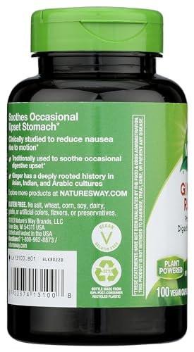 Nature's Way Premium Ginger Root 1100 mg pro Portion 180 Kapseln - Hochwertiges Kräuterergänzungsmittel