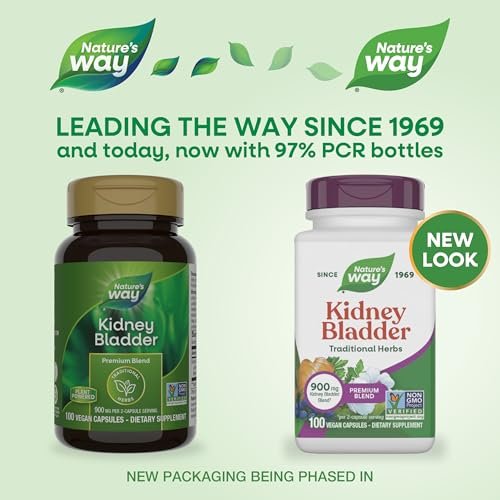 Nature's Way Nieren-Blasen Premium Blend – Traditionelles Kräuter-Supplement, 900 mg pro 2-Kapsel-Portion, Non-GMO Project verifiziert, vegan, 100 Kapseln