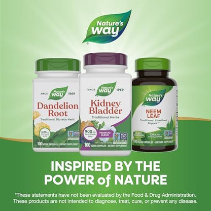 Nature's Way Nieren-Blasen Premium Blend – Traditionelles Kräuter-Supplement, 900 mg pro 2-Kapsel-Portion, Non-GMO Project verifiziert, vegan, 100 Kapseln