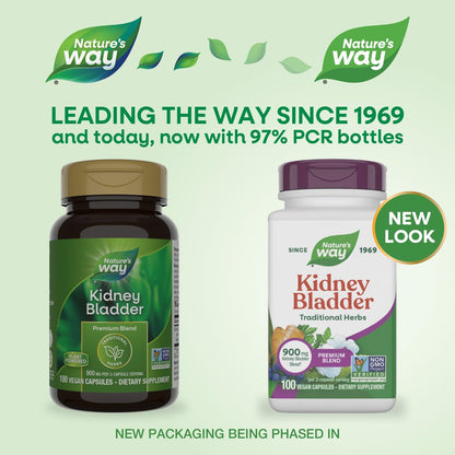 Nature's Way Nieren-Blasen Premium Blend – Traditionelles Kräuter-Supplement, 900 mg pro 2-Kapsel-Portion, Non-GMO Project verifiziert, vegan, 100 Kapseln