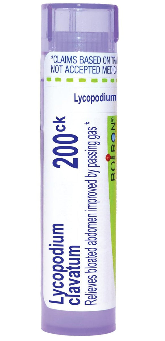 Boiron Lycopodium Clavatum 200C Homöopathisches Mittel gegen Blähungen und Völlegefühl – 80 Kügelchen