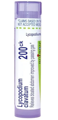 Boiron Lycopodium Clavatum 200C Homöopathisches Mittel gegen Blähungen und Völlegefühl – 80 Kügelchen