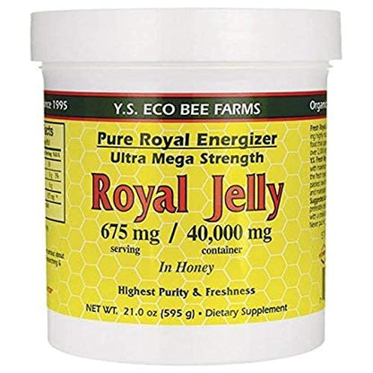 YS Organic Royal Jelly mit Honig – Ultra-Stärke, 21 oz Gel (595 g)
