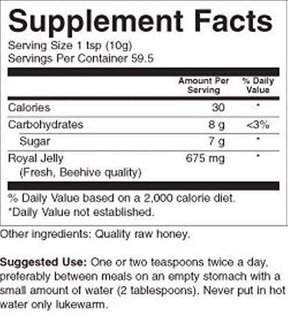 YS Organic Royal Jelly mit Honig – Ultra-Stärke, 21 oz Gel (595 g)