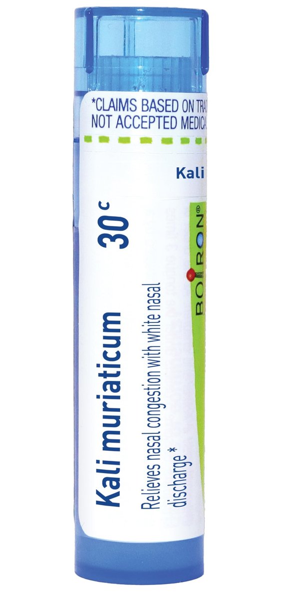 Boiron Kali Muriaticum 30C Homöopathisches Arzneimittel gegen Nasenverstopfung – 80 Kügelchen