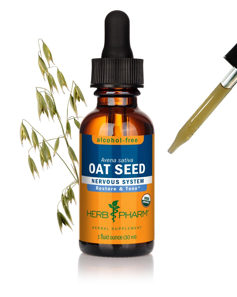 Herb Pharm Haferkraut, alkoholfreier flüssiger Kräuterextrakt: Traditionelle Unterstützung für das Nervensystem | Bio-Hafer-Tinktur | Vegan, glutenfrei, ca. 3-Wochen-Vorrat, 30 ml