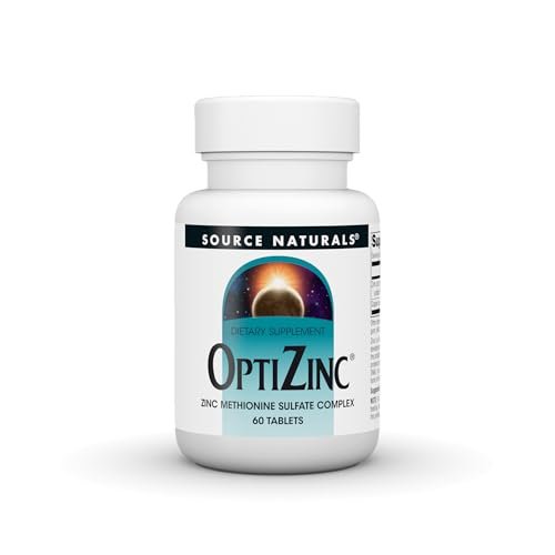 Source Naturals OptiZinc Zink-Methionin-Sulfat-Komplex – 60 Tabletten, Nahrungsergänzungsmittel
