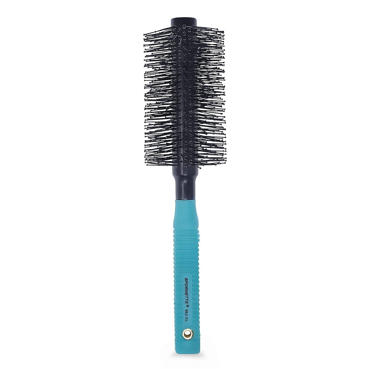 Spornette Doppelstrang XL Rundbürste, Nylonborsten – Rundbürste zum Glätten, Anti-Frizz, Entwirren, Volumen – Styling für welliges & lockiges, mittellanges & langes Haar (2,25 Zoll)