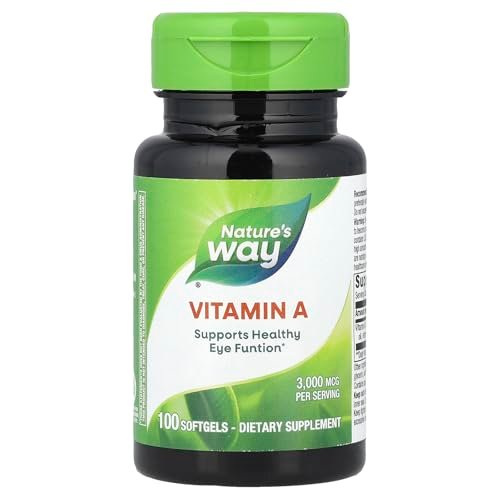Nature's Way Vitamin A Hochdosiert – 100 Softgels – Unterstützt gesunde Augenfunktion*