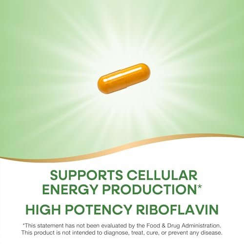 Nature's Way Riboflavin Vitamin B2 – Hochdosiertes Riboflavin, 100 mg pro Portion, 100 Kapseln – Unterstützt die zelluläre Energieproduktion