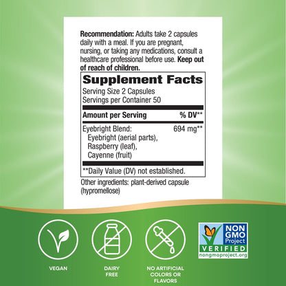 Nature's Way Augentrost Premium Blend – Kräutermischung, Non-GMO, vegan, 100 Kapseln