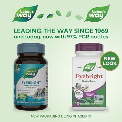 Nature's Way Augentrost Premium Blend – Kräutermischung, Non-GMO, vegan, 100 Kapseln