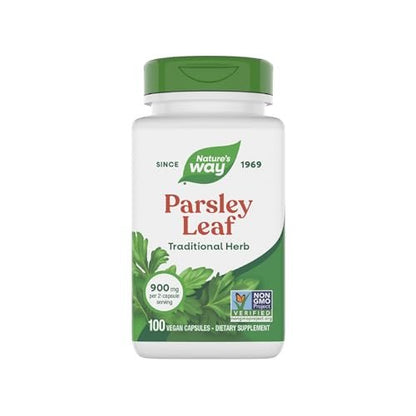 Nature's Way Premium Kräuter Petersilienblatt – Chlorophyllquelle, 100 vegane Kapseln