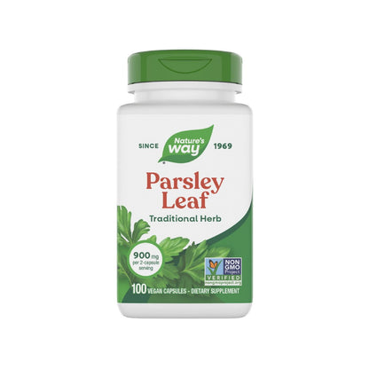 Nature's Way Premium Kräuter Petersilienblatt – Chlorophyllquelle, 100 vegane Kapseln