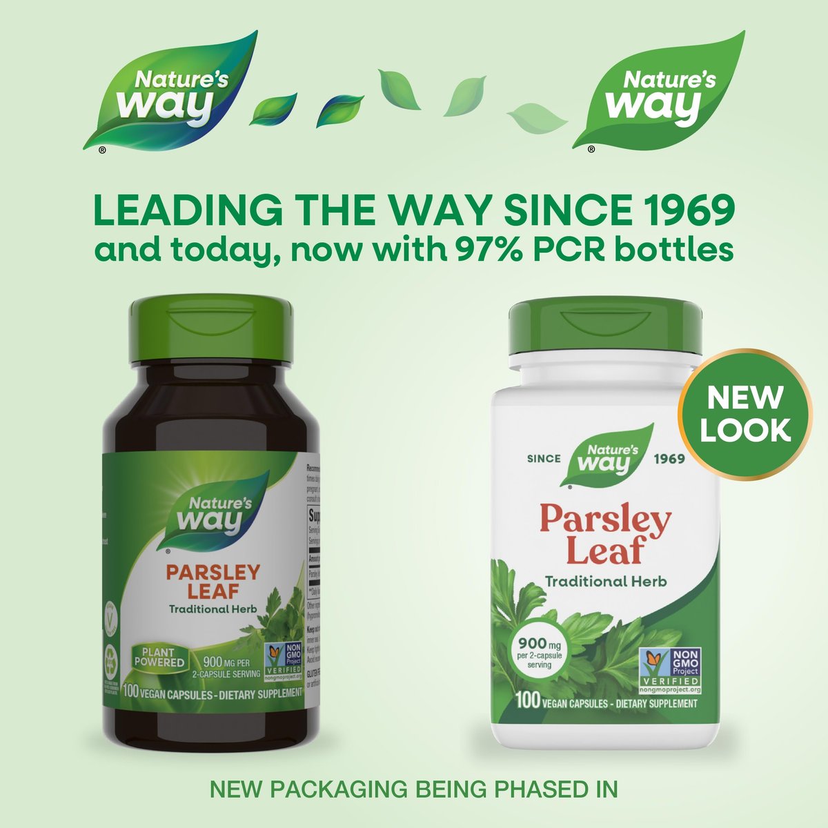 Nature's Way Premium Kräuter Petersilienblatt – Chlorophyllquelle, 100 vegane Kapseln