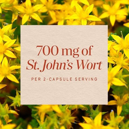 Nature's Way Johanniskraut Kapseln, pflanzliches Nahrungsergänzungsmittel für eine positive Stimmung*, 700 mg pro 2-Kapsel-Portion, Non-GMO Project verifiziert, vegan, 180 Kapseln