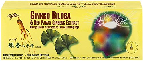 Prince Of Peace Ginkgo Biloba und Roter Panax Ginseng Extrakt, 30 Fläschchen 0,34 oz (10,2 Fl Oz Gesamt)