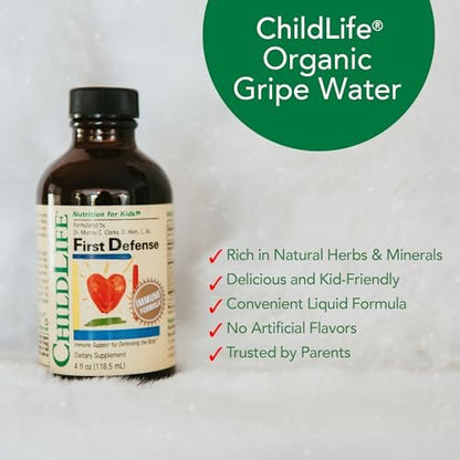 CHILDLIFE ESSENTIALS First Defense – Immunstärkender Sirup für Kinder ab 6 Monaten, mit Holunderbeere und Zink, 4 Fl Oz (118 ml)