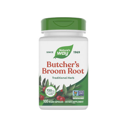 Nature's Way Mäusedorn – Traditionelles Kräuterpräparat, 720 mg pro 2-Kapsel-Portion, Non-GMO Project verifiziert, 100 vegane Kapseln (Verpackung kann variieren)