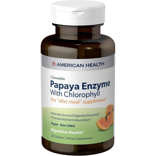 American Health Papaya-Enzym mit Chlorophyll, 250 Kautabletten