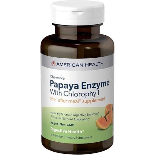 American Health Papaya-Enzym mit Chlorophyll, 250 Kautabletten