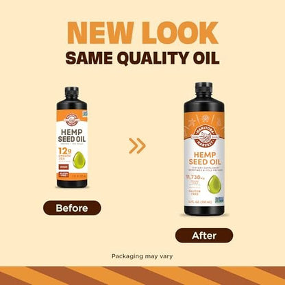 Manitoba Harvest Hanföl, kaltgepresst, Premium-Qualität, 12 g Omega 3 & 6 pro Portion, 355 ml